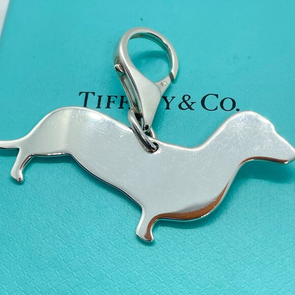 Tiffany & Co. Dachshund Weiner Dog Sterling Silver Keychain Charm - Picture 3 of 9
